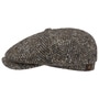 Hatteras Wool Colour Neps Flat Cap by Stetson grey