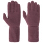 Fine Knit Full-Fingered Gloves by Seeberger lilac