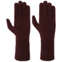 Fine Knit Full-Fingered Gloves by Seeberger dark red