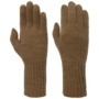 Fine Knit Full-Fingered Gloves by Seeberger light brown
