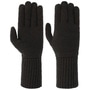Fine Knit Full-Fingered Gloves by Seeberger dark brown