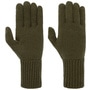 Fine Knit Full-Fingered Gloves by Seeberger darkolive