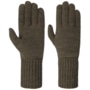 Fine Knit Full-Fingered Gloves by Seeberger taupe