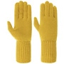 Fine Knit Full-Fingered Gloves by Seeberger mustard