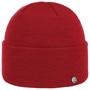 Fine Merino Colour Knit Hat with Cuff by Lierys dark red