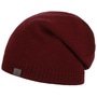 Fine Merino Classic Oversize Beanie Hat by Lierys bordeaux