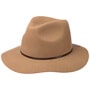 Fine Wool Fedora Hat with Leather Band by Lierys beige