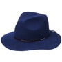 Fine Wool Fedora Hat with Leather Band by Lierys navy