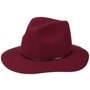 Fine Wool Fedora Hat with Leather Band by Lierys bordeaux