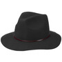 Fine Wool Fedora Hat with Leather Band by Lierys black