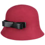 Lianda Cloche Wool Felt Hat by Lierys dark red