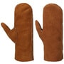 Women´s Leather Mittens by Caridei cognac