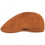 Texas Goat Suede Flat Cap by Stetson cognac