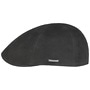 Texas Goat Suede Flat Cap by Stetson black