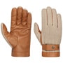 Sheep Nappa Leather & Knit Gloves by Stetson light brown