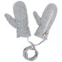 Kids Fleece Gloves with Zip Closure light grey