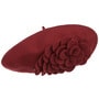 Agris Flower Wool Basque Beret by Lierys bordeaux