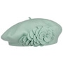 Agris Flower Wool Basque Beret by Lierys mint green