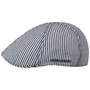 Stripes Cotton Flat Cap by Hammaburg navy