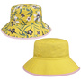 Florence Flowers Reversible Hat by Betmar yellow