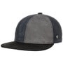 6 Panel Tricolour Leather Cap by Lierys grey