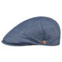 Sidney Linen Flat Cap by Mayser blue