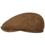 Goat Suede Flat Cap by Stetson brown