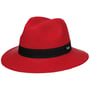 Classic Traveller Panama Hat by Lipodo red