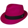 Jaston Trilby Panama Hat by Lipodo fuchsia