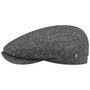 Crimson Wool Herringbone Flat Cap by Lierys grey