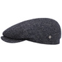 Crimson Wool Herringbone Flat Cap by Lierys navy