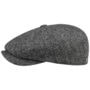 Carlsen Wool Herringbone Flat Cap by Lierys grey