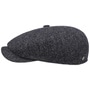 Carlsen Wool Herringbone Flat Cap by Lierys anthracite