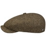 Carlsen Wool Herringbone Flat Cap by Lierys beige-brown