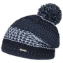 Brock Tricolour Bobble Hat by Eisbär navy