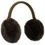 One Colour Faux Fur Ear Warmers by McBURN brown