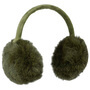 One Colour Faux Fur Ear Warmers by McBURN dark green