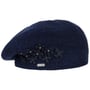 Knit Beret with Flowers and Pearls by McBURN navy