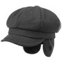 Soft Newsboy Cap with Ear Flaps by Lipodo dark grey