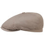 Cotton Twill Flat Cap by Stetson taupe