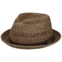 Linnard Straw Hat with Leather Band by Stetson brown