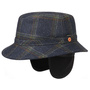 Stuart Blue Sympatex Hat with Ear Flaps by Mayser navy