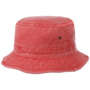 Washed Bucket Fishing Hat by Lipodo red