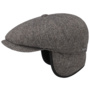 Hatteras Classic Ear Flaps Flat Cap by Stetson dark brown