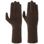 Cashmere Full-Fingered Gloves by Seeberger dark brown