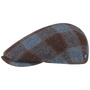 Capri Check Virgin Wool Flat Cap by Lierys brown-blue