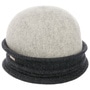 Twotone Woolmark Cloche Hat by Seeberger anthracite
