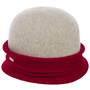 Twotone Woolmark Cloche Hat by Seeberger red