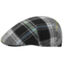 John Hanly Colour Lines Lambswool Flat Cap grey