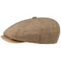 8 Panel Merrick Linen Flat Cap by Stetson brown-mottled